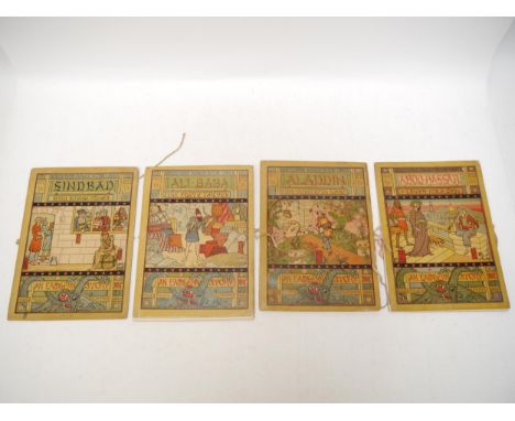 Marcus Ward's Japanese Picture Stories, 4 titles: 'Abou-Hassan, or Caliph for a Day; Sinbad, or Seven Strange Stories; Aladdi