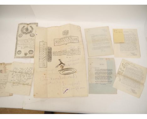 A packet containing typed letters on carbon paper etc c.1938, content relating to the sovereignty of Palestine, problem of Pa