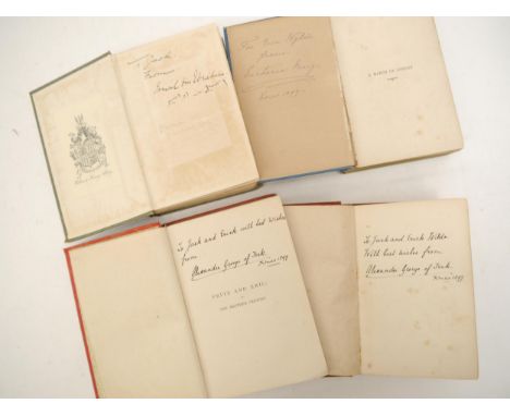 (Royalty) A packet of ephemera and small number of books with inscriptions by royal family members etc. to members of the Wyl