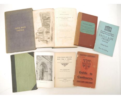 Seven titles on Castle Acre and Castle Rising, Norfolk, including W.H. St. John Hope: 'Castle Acre Priory, Norfolk', from Nor