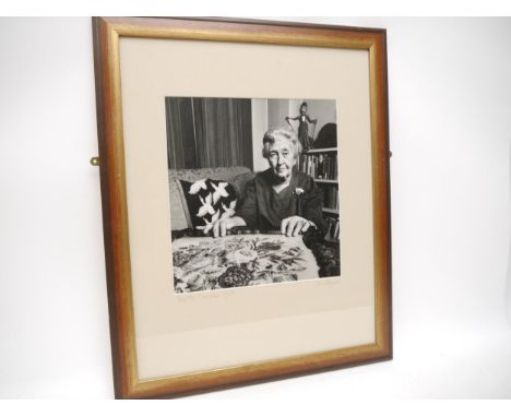 Agatha Christie, bromide print portrait photograph by John Hedgecoe (1932-2010), 1969, image 29 x 27cm, depicting Dame Agatha