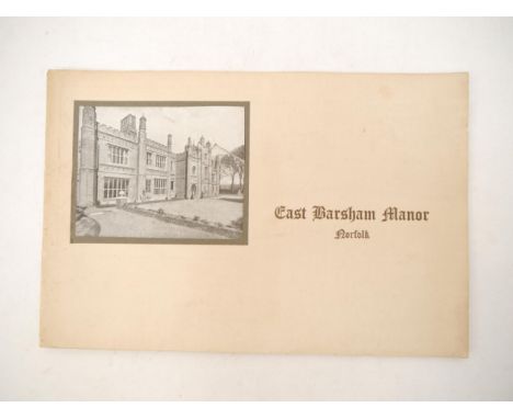 Sale Particulars for East Barsham Manor, 1938, 'An Original and Exceptional Example of Tudor Domestic Architecture, East Bars