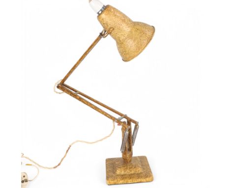 A Herbert Terry Anglepoise lamp,  mottled paintwork, with two-step base, makers stamp, approx height 85cmSome small paint chi