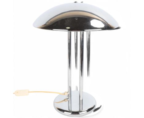 ROBERT SONNEMAN for IKea, a 1980s' chrome mushroom table lamp, by Titan Lighting, makers mark to base and Ikea label to stem,