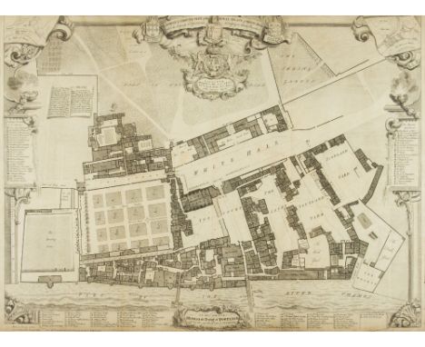 London. Vertue (George), A Survey & Ground Plot of the Royal Palace of Whitehall with the Lodgings and Apartments belonging t