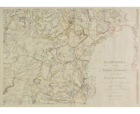 Hampshire. Milne (Thomas), Hampshire, or the County of Southampton including the Isle of Wight. Surveyed by Thos. Milne in th