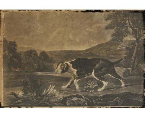 *Stubbs (George). Spanish Pointer, published R.Sayer & J.Bennett, 23 Jany. 1775, uncoloured mezzotint, title repeated in Fren