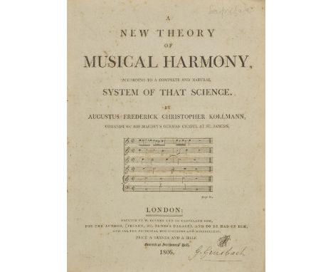 Kollman (Augustus Frederick Christopher). An Essay on Practical Musical Composition, According to the Nature of that Science 