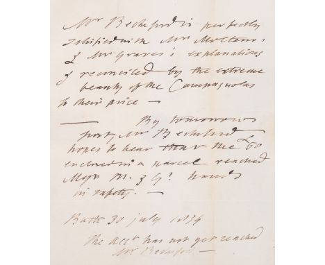 Beckford (William)&nbsp;Italy; with Sketches of Spain and Portugal, 2 vol., first edition, half-titles, with 1p. Autograph le