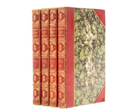 Lewis (Matthew Gregory) Romantic Tales, 4 vol., first edition, half-titles, without advertisements at end of vol. 4, scattere