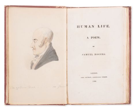 Beckford (William).- Rogers (Samuel) Human Life, a Poem, second edition, with half-title and final leaf blank but for imprint
