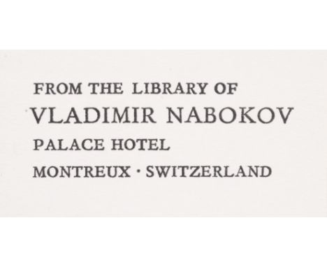 Nabokov (Vladimir) Poems, first edition, author's copy with his posthumous book label "From the Library of Vladimir Nabokov. 
