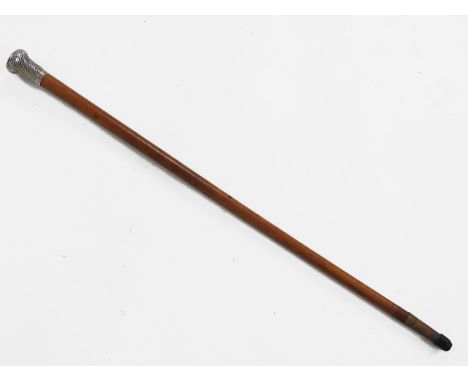 A silver topped Mallaca cane, 82cm long