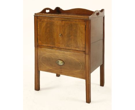 A Georgian mahogany commode chest (converted), 35 x 45 x 84cm high