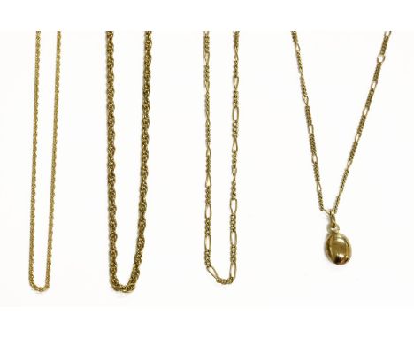Five assorted gold charms and pendant, to include a cross marked 9ct, a 'J' initial pendant (tested as approximately 14ct) on