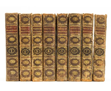 Shakespeare (William) The Works..., edited by Pope and Warburton, 8 vol., engraved frontispiece (some old ink markings), ligh