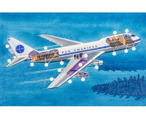 Civil Aircraft.- Ashwell Wood (Leslie, ca. 1903/1913-1973) 12 original illustrations of aircrafts for 'Inside Information on 