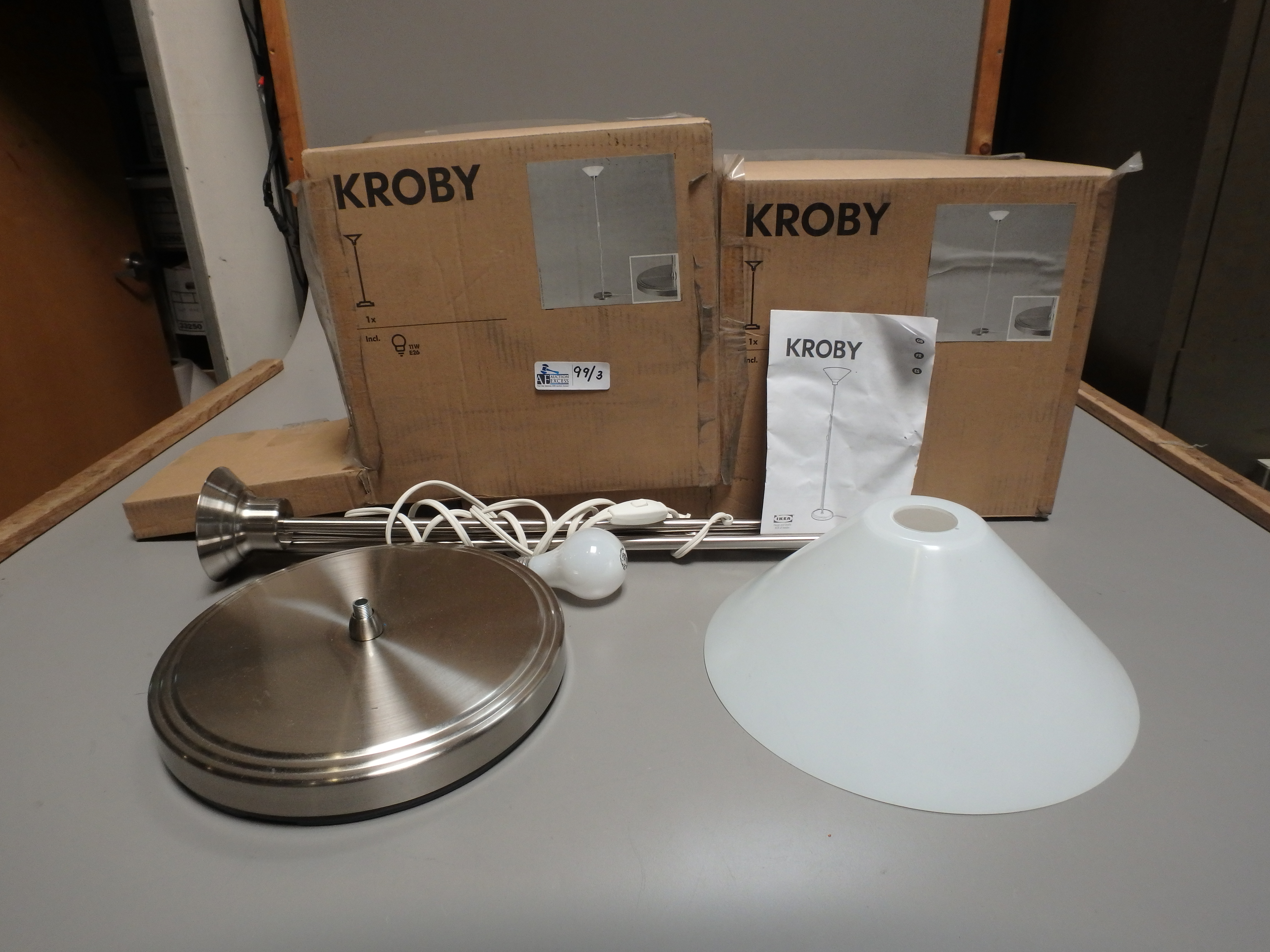 LOT OF 3 KROBY BY IKEA FLOOR LAMPS NIB