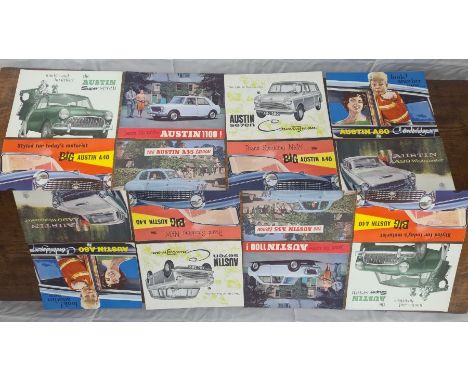 40 original Austin motor car brochures 1950's and 60's.