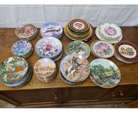 Large collection of assorted sets and part sets of collectors plates to include Royal Albert, Davenport, Furstenberg, Worcest