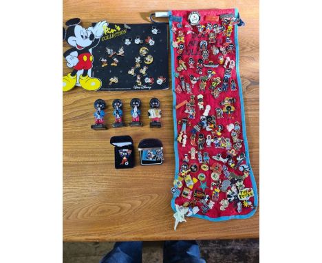 Large collection of Robertson gollywog enamel pins, Robertson band players, small collection of Disney pins and a Bugs Bunny 
