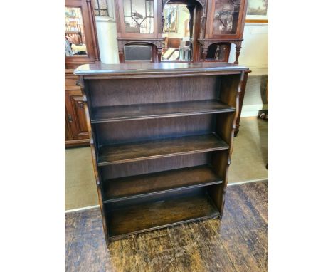 Priory oak 4 shelf bookcase, 3' wide x 46" tall.