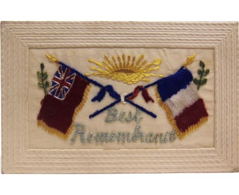 POSTCARDS - GREAT WAR SILKS  Approximately seventy-six assorted cards, mainly greetings, with some flags of the allies; toget