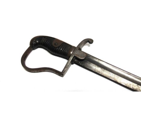 A PRUSSIAN M1811 'BLUCHER' CAVALRY SABRE late 19th century, the 75cm curved blade stamped '[crown] W73' to the back edge, the