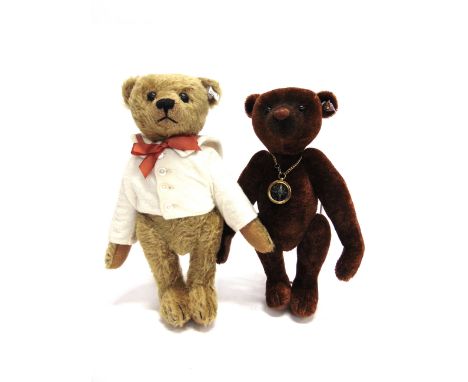 TWO STEIFF COLLECTOR'S TEDDY BEARS  comprising 'Nando', russet tipped, limited edition 1027/1500, with certificate of authent