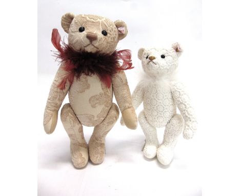 TWO STEIFF COLLECTOR'S TEDDY BEARS  comprising 'Chantilly', white, limited edition 857/1500, with certificate of authenticity