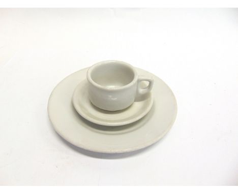 DAS DEUTSCHE HEER - A SECOND WORLD WAR WHITE PORCELAIN MESS COFFEE CUP  by Rhenania of Dulsdorf, the base bearing underglaze 