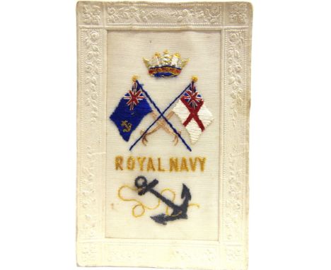 POSTCARDS - GREAT WAR SILKS  Eight regimental cards, comprising the Australian Commonwealth Military Forces; Royal Navy; 63rd