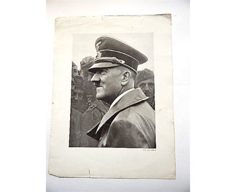 HEINRICH HOFFMAN (1885-1957), HITLER'S OFFICIAL PHOTOGRAPHER - A SECOND WORLD WAR BLACK & WHITE PHOTOGRAPHIC PORTRAIT PRINT O