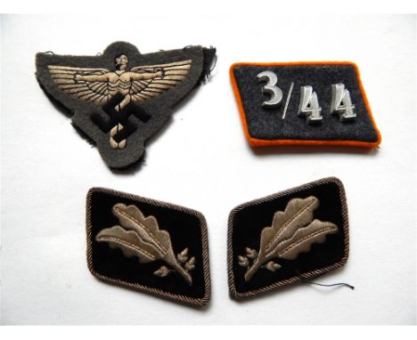 NATIONAL SOZIALISTISCHE FLIEGERKORPS (NSFK) - AN ENLISTED RANKS CLOTH BREAST INSIGNIA  machine embroidered Icarus in off-whit