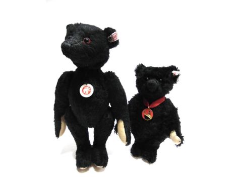 TWO STEIFF COLLECTOR'S TEDDY BEARS  comprising 'The Titanic Commemorative Bear', black, limited edition 1036/1912, with certi