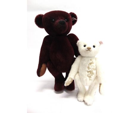 TWO STEIFF COLLECTOR'S TEDDY BEARS  comprising 'Lumia', white, limited edition 561/1500, with certificate of authenticity, 25