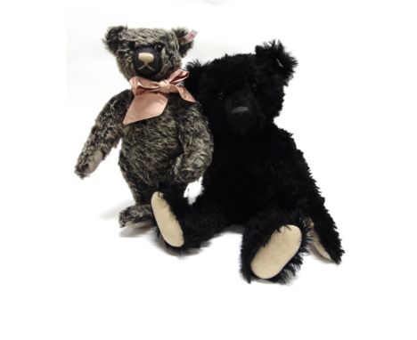 TWO STEIFF COLLECTOR'S TEDDY BEARS  comprising 'Othello Replica 1912', black, limited edition 1087/1912, with certificate of 