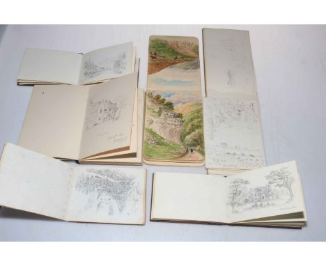 Collection of six small sketch books.