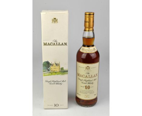The Macallan Single Highland Malt Scotch Whisky 10 years old, 70cl, in cardboard box