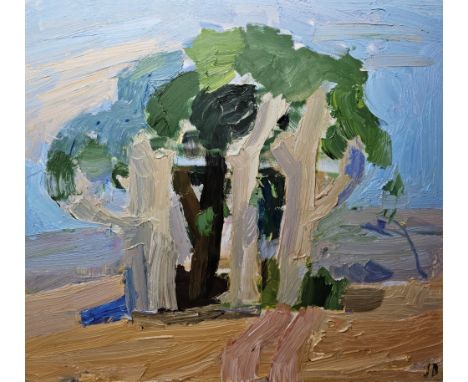 Julian Bailey (b.1963)  Oil on board "The Swinbrook Valley", initialled lower right, framed and glazed, 45cm x 50cm   With Fo