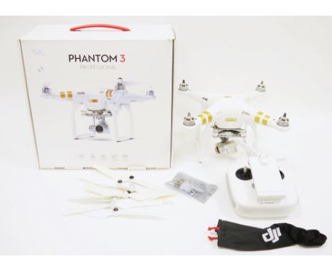 Dji ' Phantom 3 Professional ' drone, with 3-axis stabilised camera and 4k HD video recording, boxed (no charger)