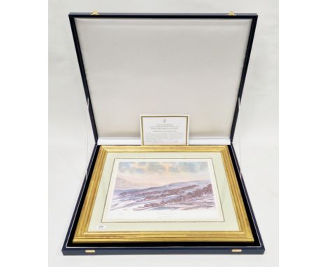 H.R.H. The Prince of Wales (b.1948) Glengairn, Aberdeenshire coloured lithograph reproduced from the original watercolour, si