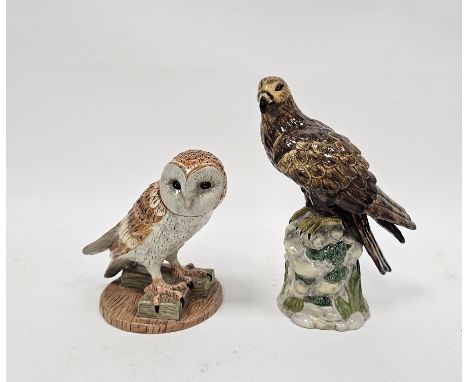 Two Royal Doulton bone china models of birds&nbsp;comprising the Barn Owl from the Bird of Prey Collection RDA37 circa 2003 a