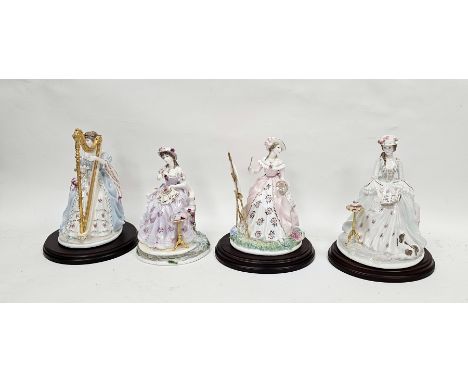 Set of four Royal Worcester limited edition figures, for Compton &amp; Woodhouse, from the&nbsp;Graceful Arts series, after M