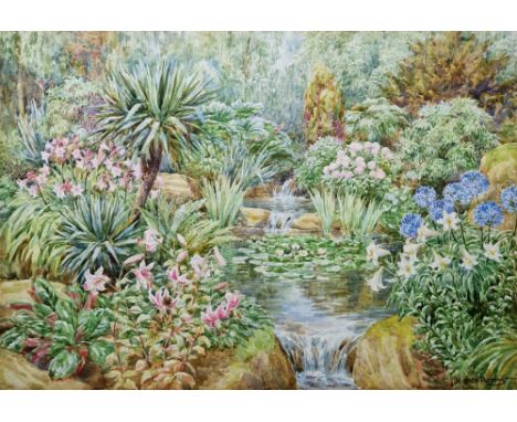 Beatrice Parsons (1870-1955) Watercolour drawing "The Rock Garden, The Pleasance, Overstrand, Norfolk", signed lower right, f
