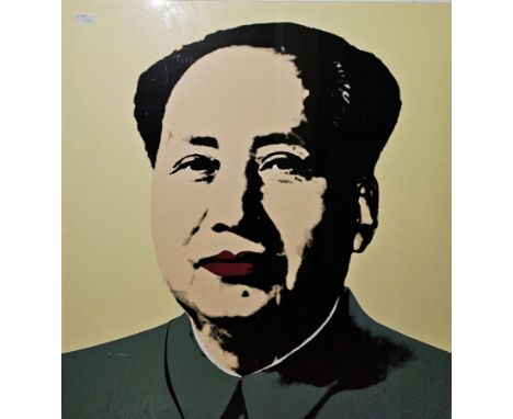 After Andy Warhol Screenprint Chairman Mao, possibly published by Sunday B. Morning, framed and glazed, image size 84cm x 74c