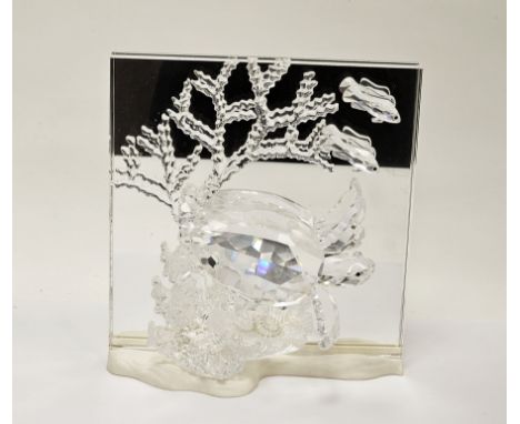 Swarovski crystal glass Wonders of the Sea clear glass Eternity plaque&nbsp;726028 (2006 annual edition)&nbsp;