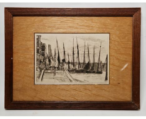 James Abbott McNeill Whistler PRBA (American 1834-1903) Drypoint etching 'Billingsgate', signed and dated 1859 within plate, 