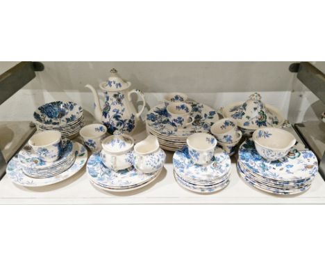 Masons ironstone transfer-printed 'Belvedere' pattern breakfast and dinner service, 20th century, printed crown blue marks, c
