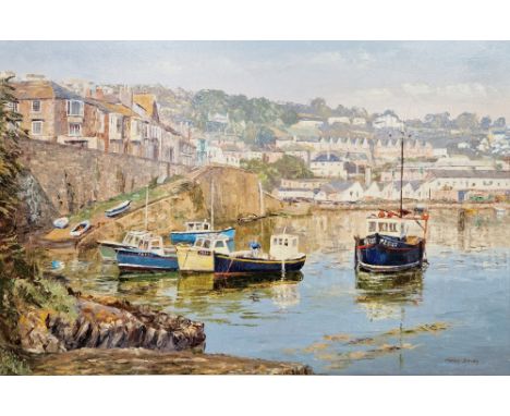 Nancy Bailey (1913-2012) Oil on canvas "Newlyn Old Harbour", signed lower right, signed and titled verso, 51cm x 76cm Conditi